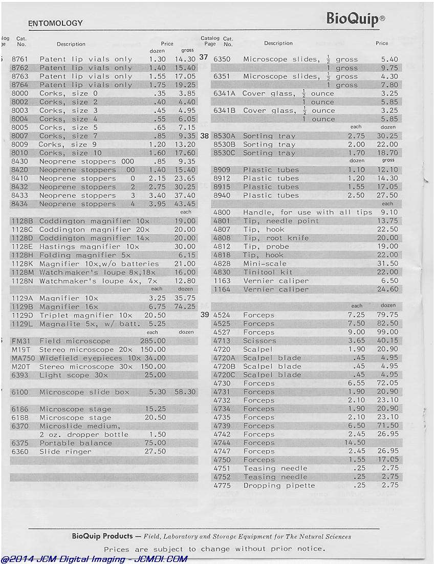 BioQuip 1980-1981 Catalog page scan